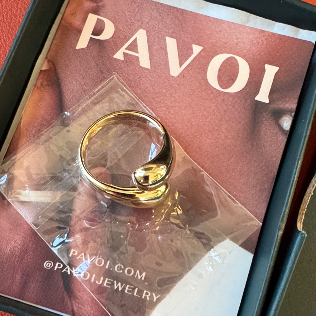 Pavoi Elegant Gold-Tone Open Ring